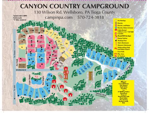 Canyon Country Campground Site Map Canyon Country Campground