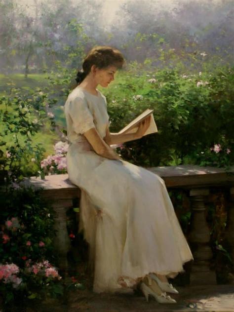 Oils By An He Reading Art Woman Reading Female Art