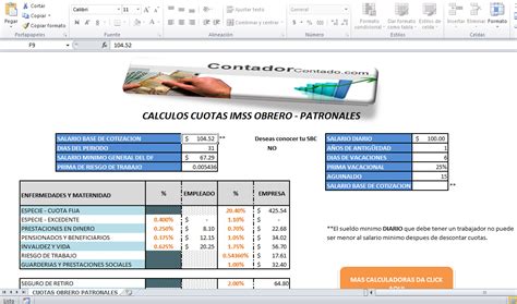 Calculadora De Salario Diario Integrado En Excel Imss Ayuda Mobile