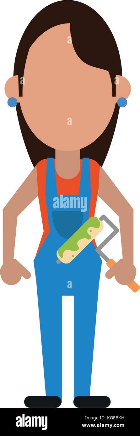 Woman Worker Painter Stock Vector Image And Art Alamy