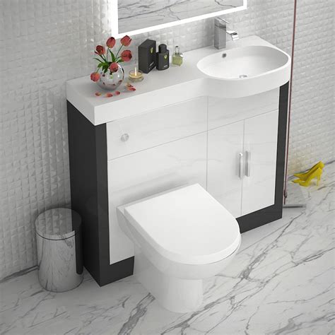 Vanity unit is a piece of bathroom furniture that consists of a washbasin on top and storage. Grey 1000 Vanity Unit RH Buy Online at Bathroom City