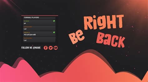 Amazing Twitch Be Right Back Template Porter