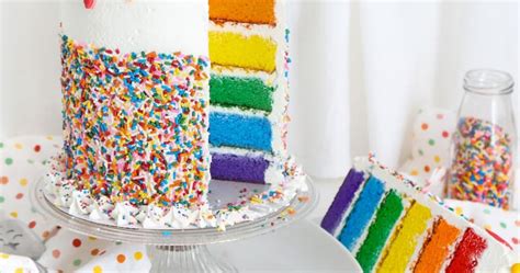 Rainbow Sprinkles Layer Cake Punchfork