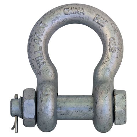 3 4 Galvanized Safety Shackle With Nut And Pin