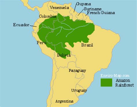 Where Is Amazon Rainforest Located Amazon Rainforest On World Map | My
