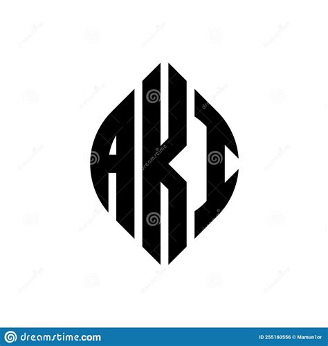 Aki Circle Letter Logo Design With Circle And Ellipse Shape Aki