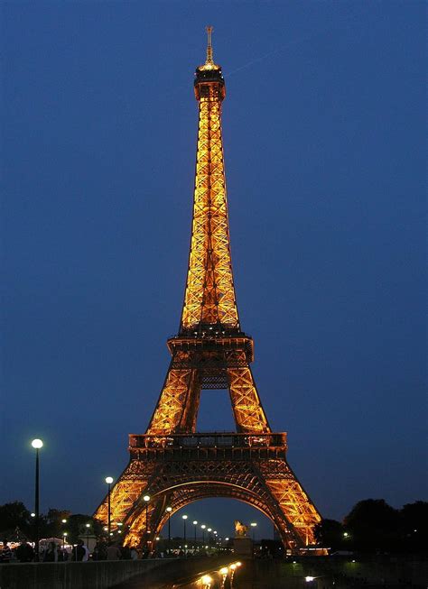 Eiffel Tower France Paris City Landmark Architecture Places Of
