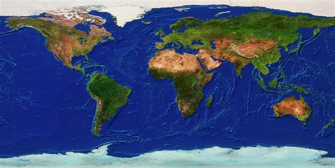 Whole Earth Map Photograph By Worldsat Internationalscience Photo