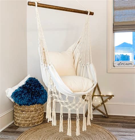 Indoor Macrame Hammock Chair Swing : Handmade – Limbo Imports Hammocks