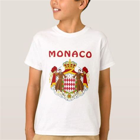 Monaco Coat Of Arms T Shirt Zazzle T Shirt Coat Mens Tops
