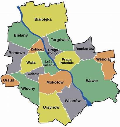 Warsaw Districts Warszawa Wikipedia Administracyjny