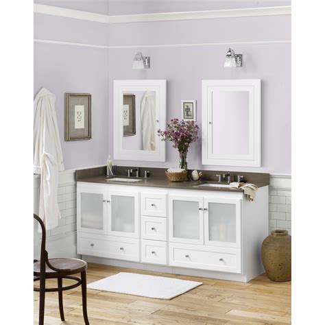 Previous post different types bathroom vanity base cabinets. Ronbow Shaker 72-inch Bathroom Double Vanity Set in White ...