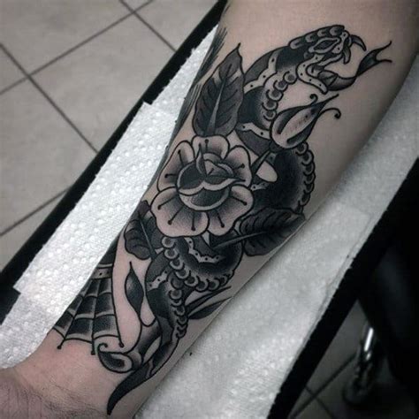 Check out our snake flower tattoo selection for the very best in unique or custom, handmade pieces from our tattooing shops. 70 Traditional Snake Tattoo Designs For Men - Slick Ink Ideas