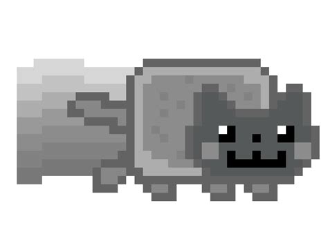 Black And White Nyan Cat Pixel Art Maker