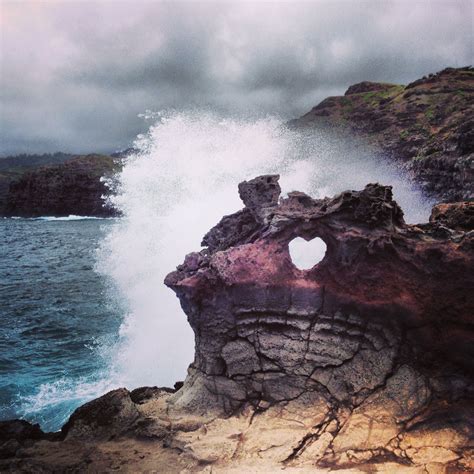 Valentines 2014 Heart Shaped Rock By The Blowhole Maui Heart Shaped