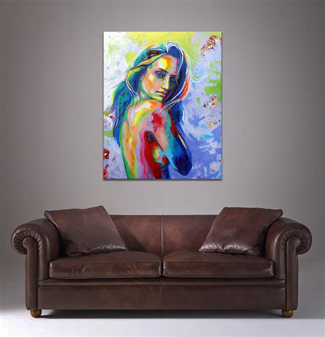 Abstract Nude Artwork Spontaneous Realism Nude Woman Etsy