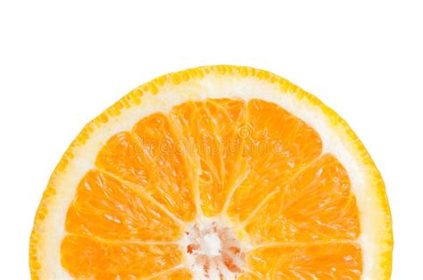 Half Orange Slice On White Background Stock Photo Image Of Eating