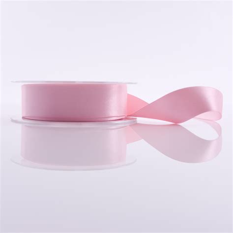 Light Pink Double Satin Ribbons From Carrier Bag Shop Elegant And Tone Rich Light Pink Ribbons