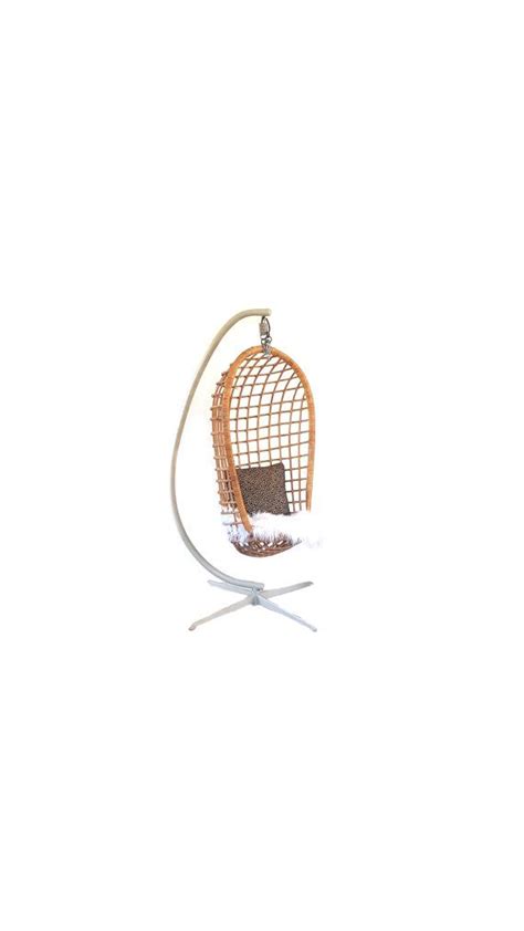 Rattan Hanging Egg Chair Mid Century Boho Chic Wicker Etsy