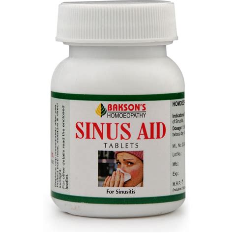 Bakson Sinus Aid Tablets 75tabs Herbaldealcare Ayurvedic Herbal