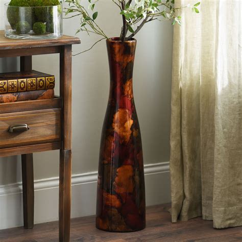 Start Your Decorating With A Clean Slate This Season The Red Foil Finish Floor Vase Makes It