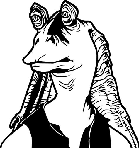 jar jar binks coloring page