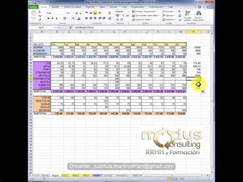 Excel Ejercicio 02 Gastos Ingresos Youtube