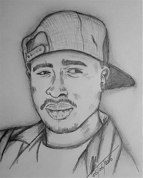 Tupac Amaru Shakur By Collin A Clarke In 2021 Tupac Art Drawings