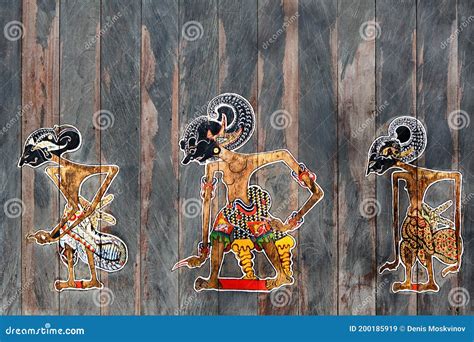 Old Traditional Balinese Puppets Wayang Kulit Stock Image Image Of