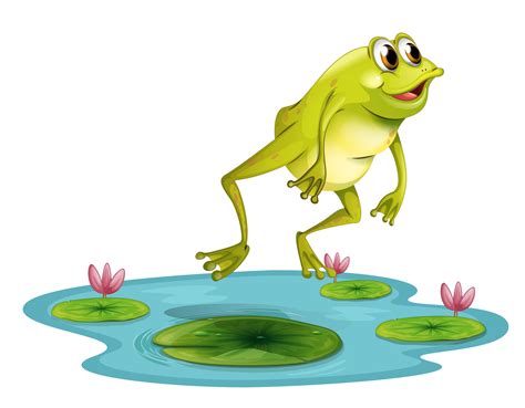 A Jumping Frog At The Pond Download Free Vectors Clipart Graphics And Vector Art