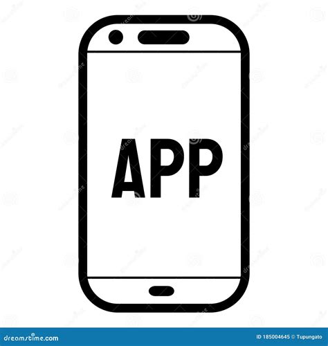 Smartphone App Icon Stock Vector Illustration Of Pictogram 185004645