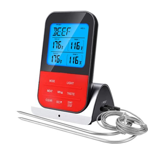 Wireless Meat Thermometer Remote Digital Cooking Grill Thermometer