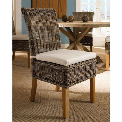 Rattan Bar Chairs In White Kitchen - Malibu Design Natural Handmade