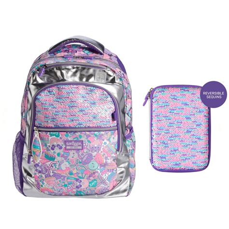 Smiggle Flashy Flip Sequin Backpack Lunch Box Water Bottle Pencil Case