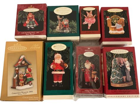 Lot - (8) Hallmark Keepsake Ornaments including Club Exclusive