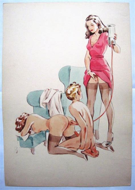 Vintage Enema Nurse Cumception
