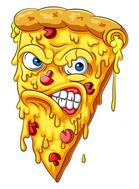Playful Pizza Character Illustration Premium Vector Art