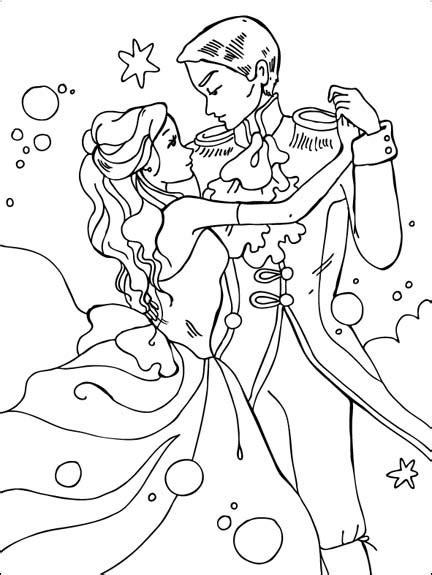 Princess & prince coloring pages are a fun way for kids of all ages to develop creativity, focus, motor skills and color recognition. Disney Princess and Prince Dancing Coloring Books