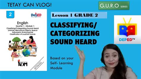 English Grade 2 Classifying Categorizing Sound Heard G U R O Series Youtube