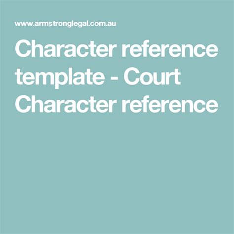 I hope that there are. Character reference template - Court Character reference ...