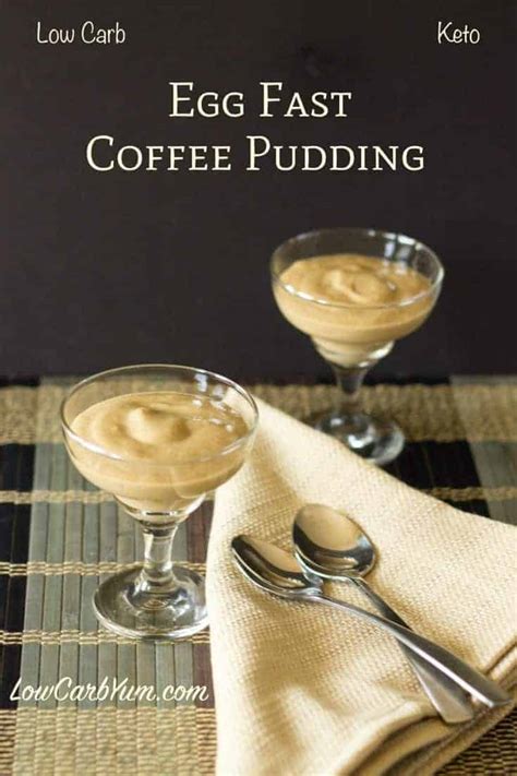 Low carb and fast food don't often go together. Coffee Egg Fast Custard Pudding | Low Carb Yum