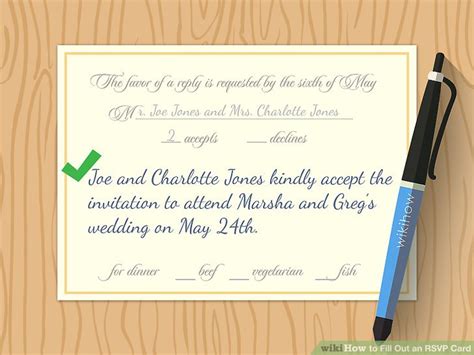 How To Fill Out A Wedding Rsvp Wedding