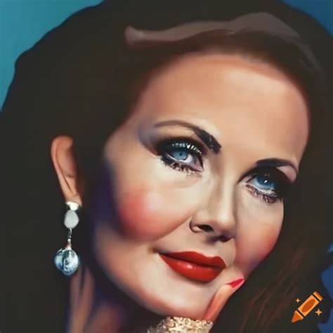 close up portrait of lynda carter on craiyon