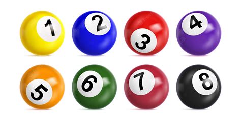 Premium Vector Bingo Lottery Balls With Numbers From One To Eight