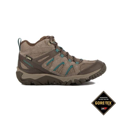 Merrell Bota Outmost Mid Vent Gtx Marrón Claro Turquesa Mujer