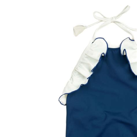 Folpetto Linda Swimsuit Night Blue And Ivory The Little Sunshine Store