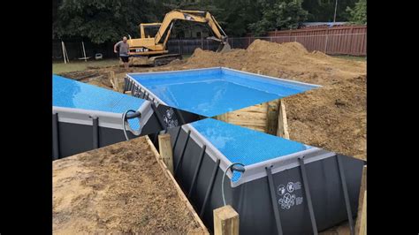 Intex Ultra Pool 16x32 Installation With Deck Youtube
