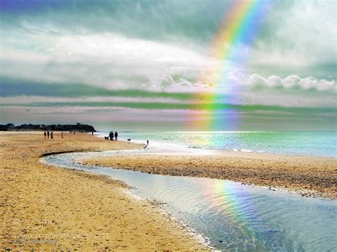 Rainbow At The Beach By Itgphotography