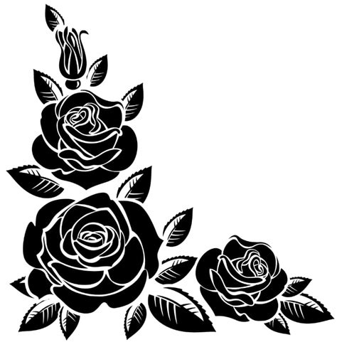 Black Rose Vector Art Rose Floral Pattern Eps Download Free Vector