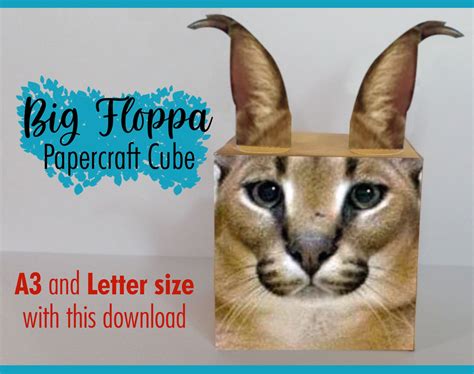 Big Floppa Cube Papercraft Template Diy Lowpoly Toy 3d Etsy Norway
